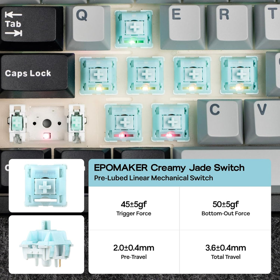 EPOMAKER TH108 PRO Teclado mecánico de tamaño completo con pantalla...