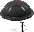Balón entrenador Half Balance con banda de resistencia y balón de pilates (Azul/Negro)
