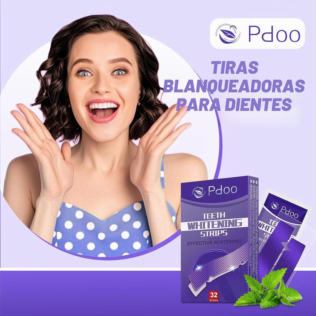 Tiras blanqueadoras de dientes moradas - 32 tiras blanqueadoras de...