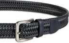 Tommy Bahama Cinturón de cuero trenzado para hombre, diseño elástic...