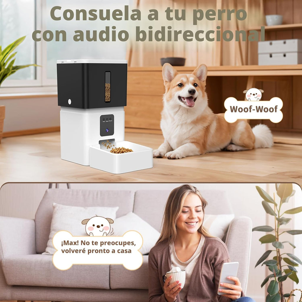 UTCG Comedero Automático para Perros con Cámara: 8L/33 Tazas 5G WiFi