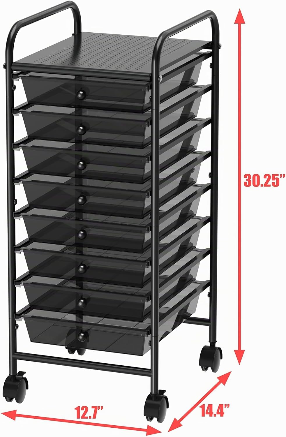 Lámpara Simple Houseware Carrito utilitario con ruedas de 8 cajones, almacenamiento