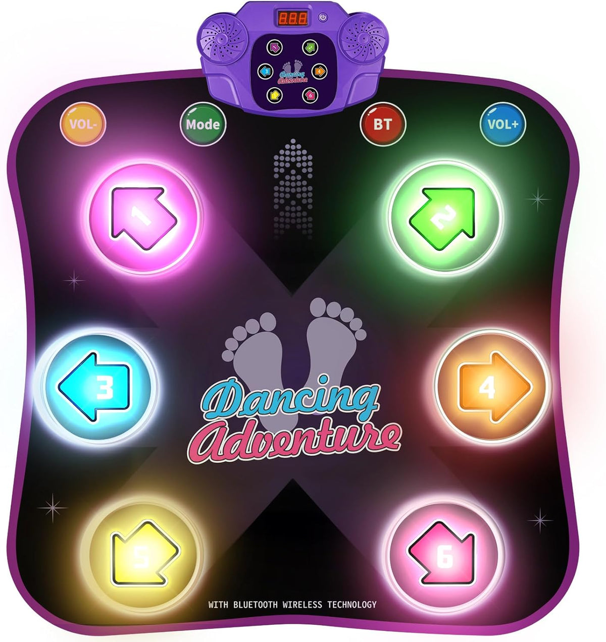 Dance Mat Toys con Bluetooth, Electronic Dance Pad para 3-12 Años