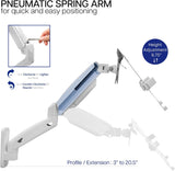 VIVO Soporte de pared para portátil de brazo extendido neumático aj...