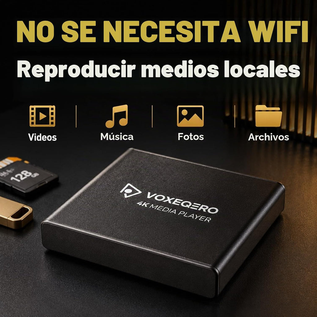Reproductor multimedia 4K para TV, reproducción USB SD, salida HDMI AV