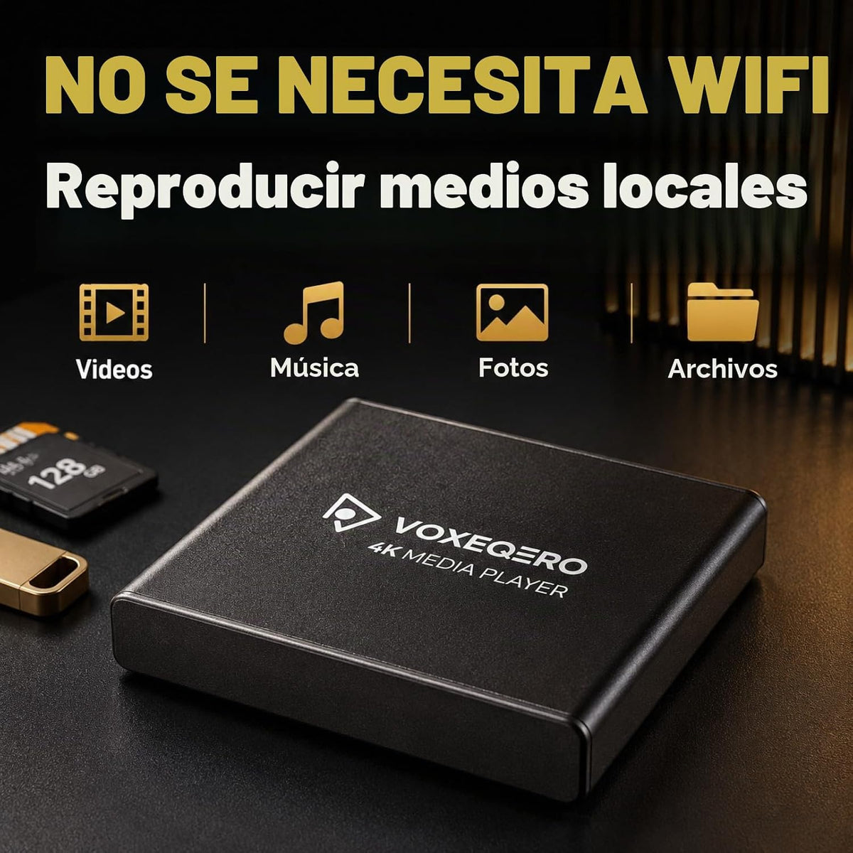 Reproductor multimedia 4K para TV, reproducción USB SD, salida HDMI AV