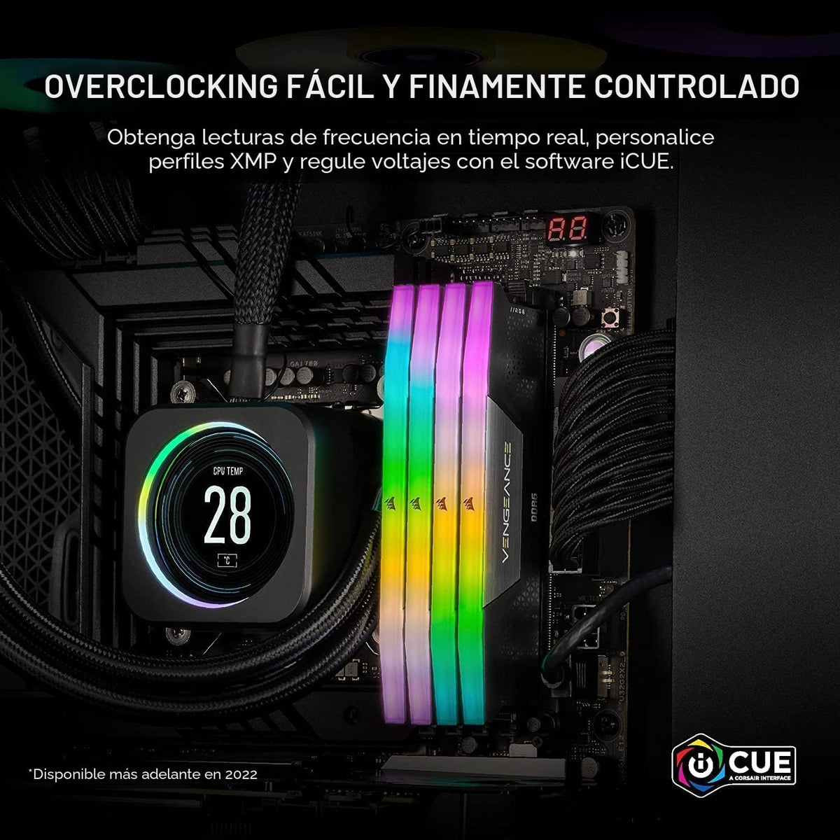 CORSAIR Vengeance RGB DDR5 RAM 32 GB (2 x 16 GB) Hasta 6000 MHz CL3...