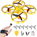 2025 Dron mejorado controlado a mano para niños, aeronave somatosensorial con control de reloj inteligente, aeronave de detección de gestos, control remoto LED genial, flips de 360°, cuadricóptero