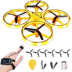 2025 Dron mejorado controlado a mano para niños, aeronave somatosensorial con control de reloj inteligente, aeronave de detección de gestos, control remoto LED genial, flips de 360°, cuadricóptero