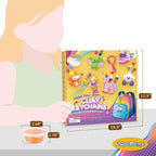 Kit de manualidades con arcilla para llaveros para niños, crea 8+ llaveros