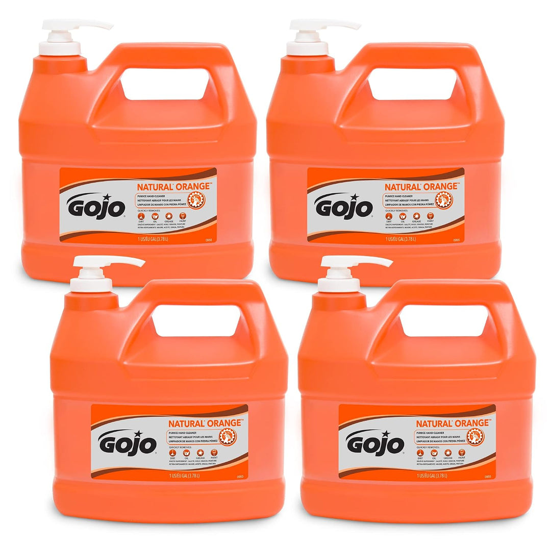 GOJO NATURAL ORANGE - Limpiador de manos de piedra pómez, loción de...