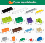 1100 piezas de bloques de construcción, compatibles con todas las principales marcas, bloques a granel clásicos, incluye ruedas, puerta, ventana, luces de calle