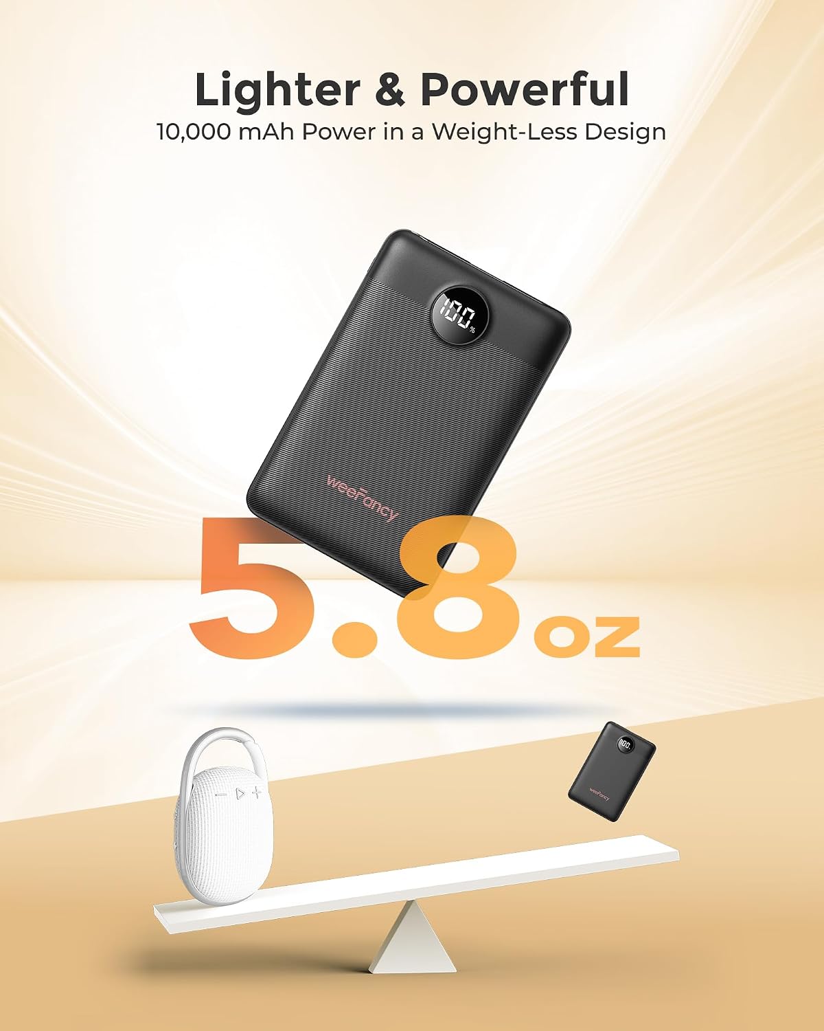 Cargador portátil pequeño de 10000 mAh, mini banco de energía con p...