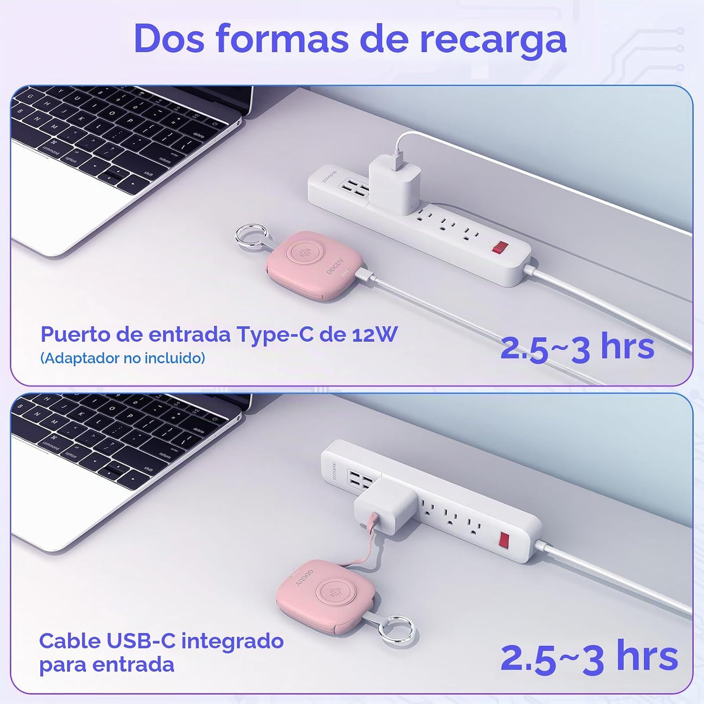 Cargador portátil pequeño de 5000 mAh, cargador inalámbrico iWatch...