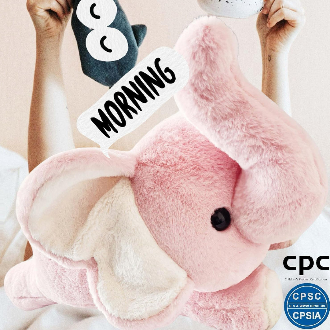 uoozii Animales de peluche con peso de elefante rosa de 24 pulgadas...