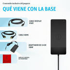 Dell WD19TBS Thunderbolt Dock - Estación de acoplamiento USB C con monitor dual con 180, cable HDMI, cable DisplayPort, estación de acoplamiento para laptop y computadora Dell