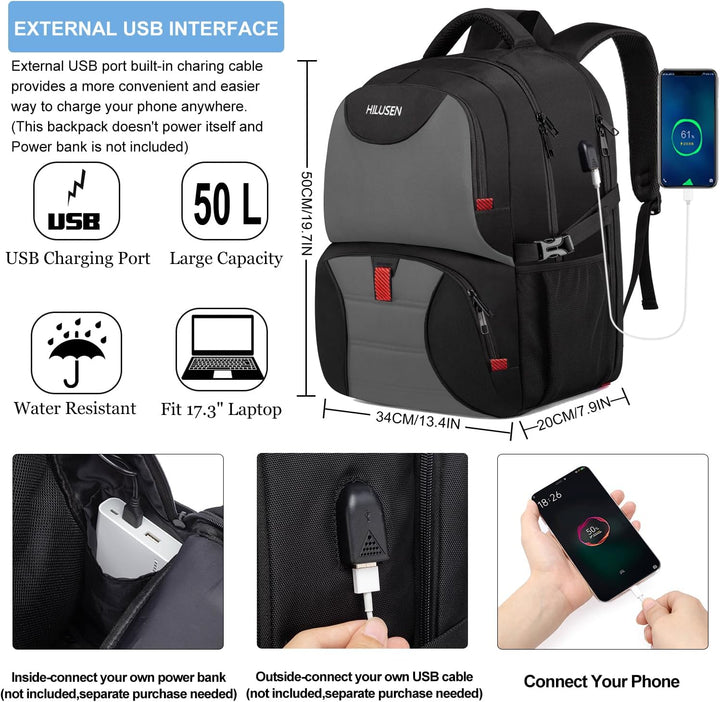 Mochila con Bolsa de Almuerzo, Mochila Hielera Aislada con Caja de...