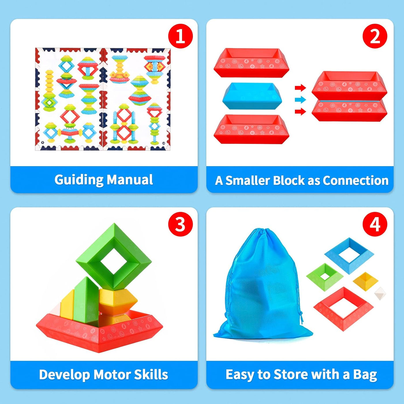 Hieoby Juguetes Montessori para niños y niñas de 1 2 3 4