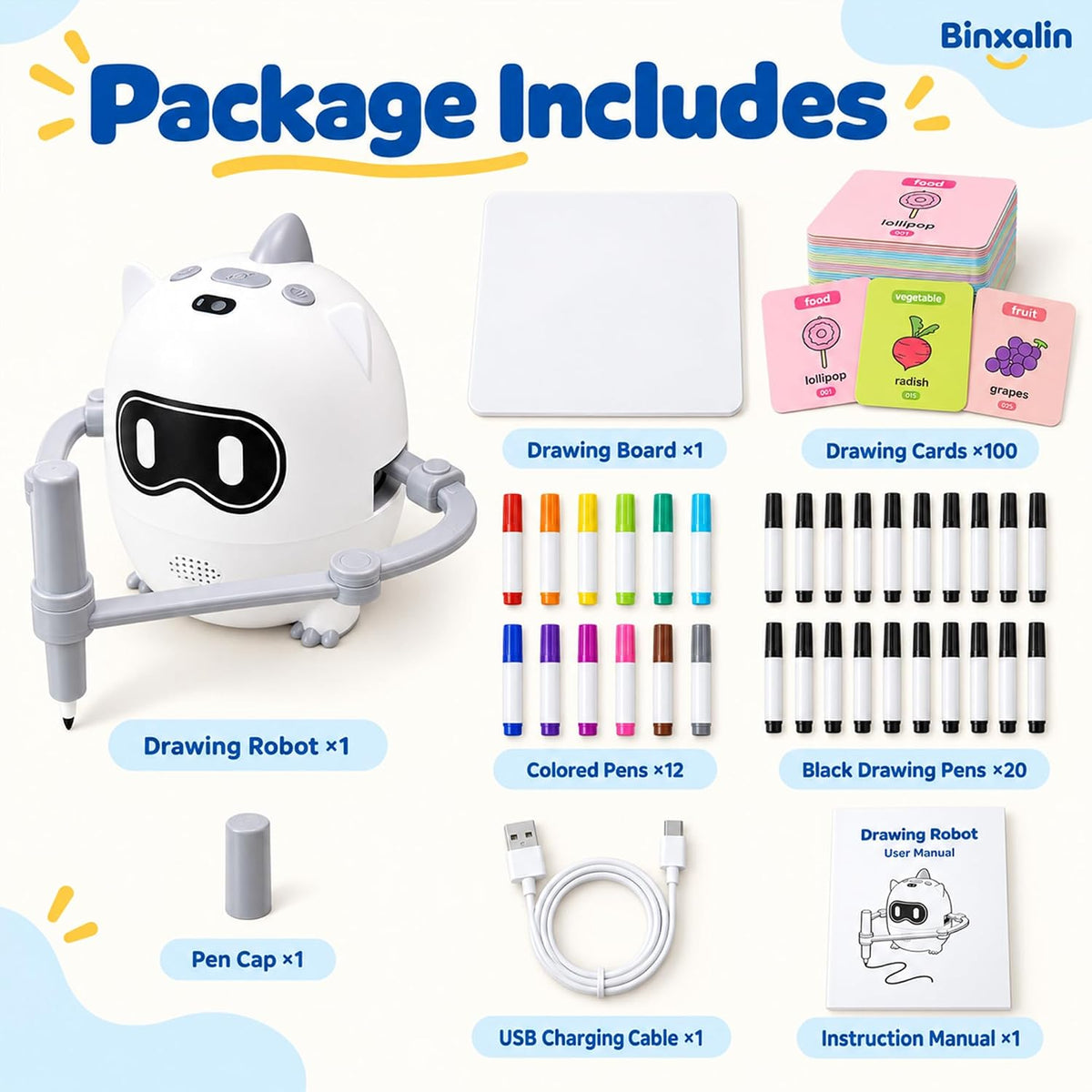 Robot de dibujo para niños de 3 a 8 años, robot de rastreo inteligente con