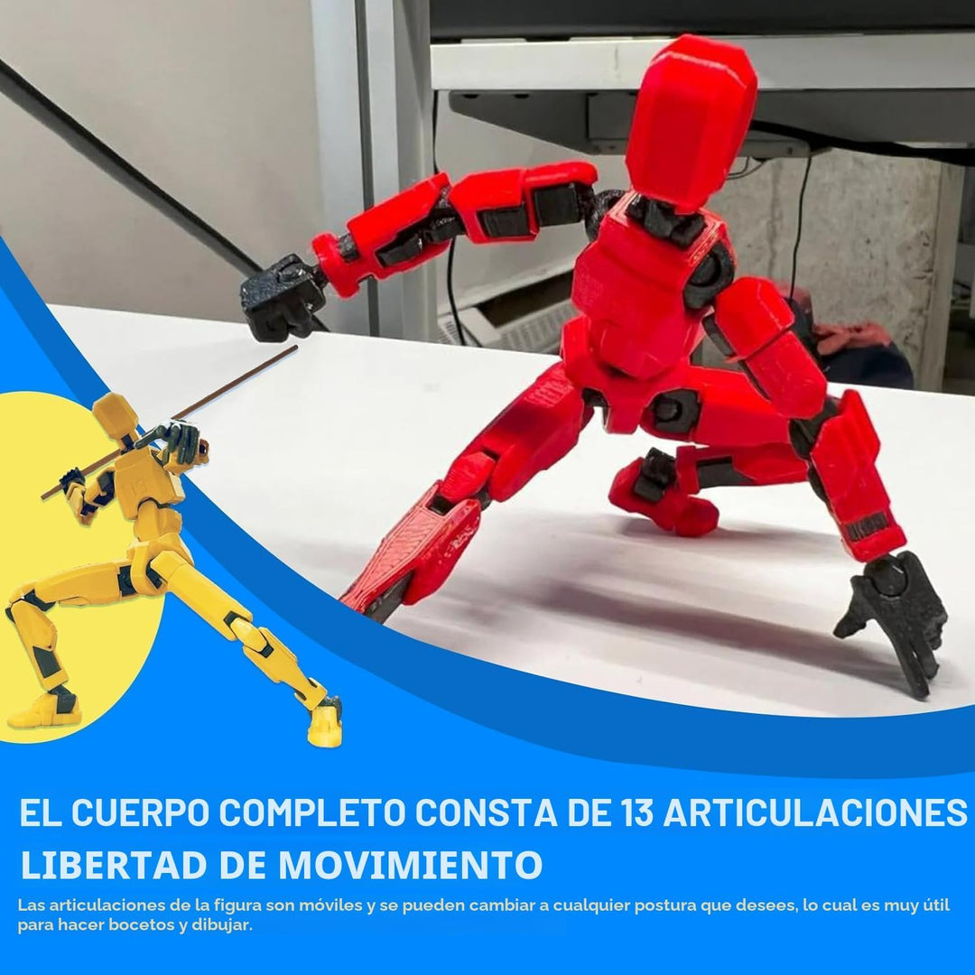 MerryXD Paquete de 6 figuras de acción 3D T13 completadas, muñeco N...