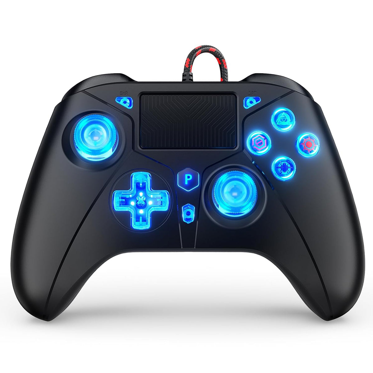 Compatible con controlador PS5, controlador con cable para PlayStat...