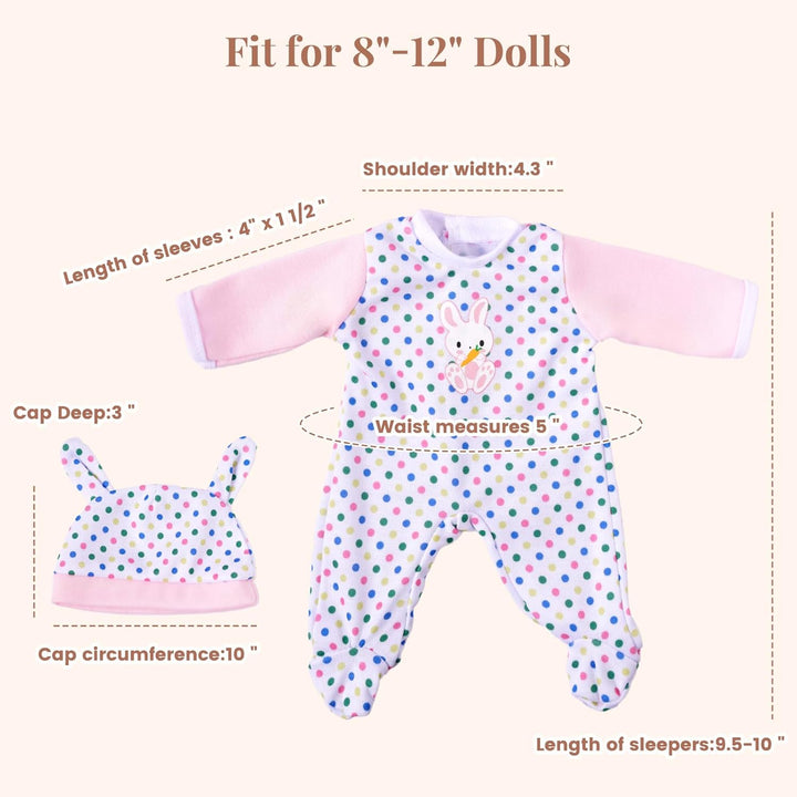 BABESIDE 3 juegos de ropa de muñeca Alive para muñecas de 8 a 12 pu...