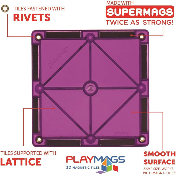 Juego de construcción de azulejos magnéticos de colores claros, 50...