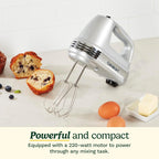 Cuisinart Batidora de mano eléctrica, 9 velocidades, batidores extralargos