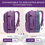 Fxcelets - Mochila de viaje para mujer, mochila de transporte expan...