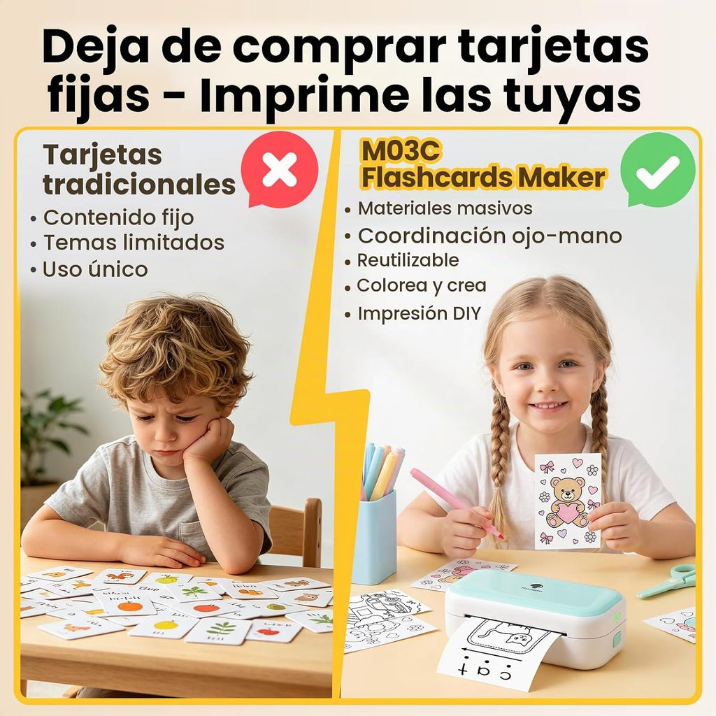 Phomemo M03C - Mini impresora de tarjetas flash, mini impresora