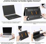 MOSISO Funda compatible con MacBook Air de 13 pulgadas M5 2026 M4 M...