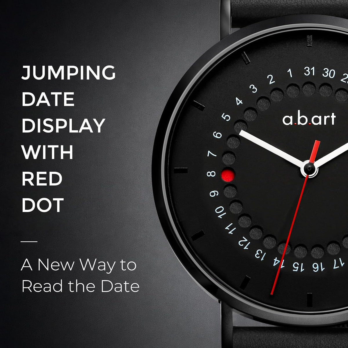 Reloj para Hombre a.b.art – Indicador de Fecha Saltante, Movimiento de Cuarzo Ronda, Cristal de Zafiro, Caja Ultrafina de Acero Inoxidable, Reloj de Pulsera Minimalista Estilo Bauhaus 41MM