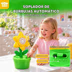 TOY Life Máquina de burbujas Daisy con luces LED y música, juguete de