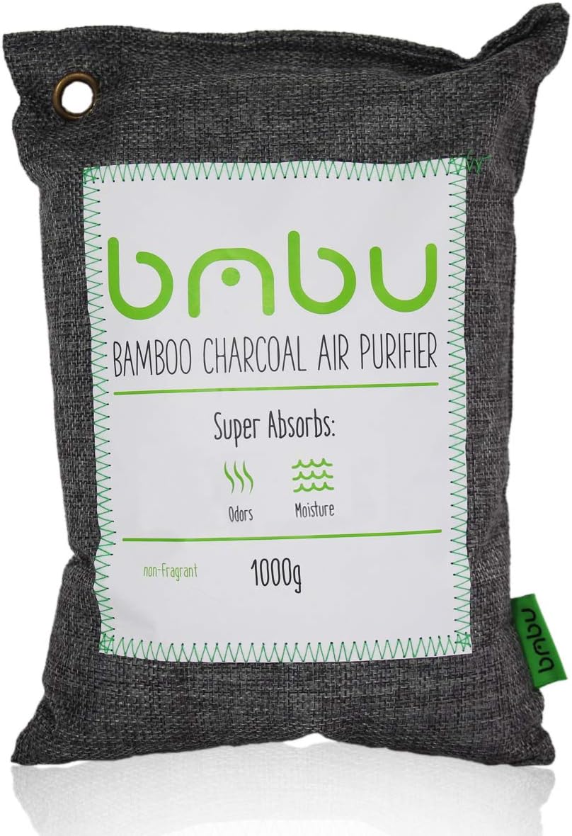 Bolsa grande de purificador de aire de carbón de bambú de 35.27 oz – Ambientador desodorante para automóvil – Elimina el olor y controla la humedad en tu RV, cámper, SUV, camión, armario, casa móvil, almacenamiento – No fragante 2.2 lbs