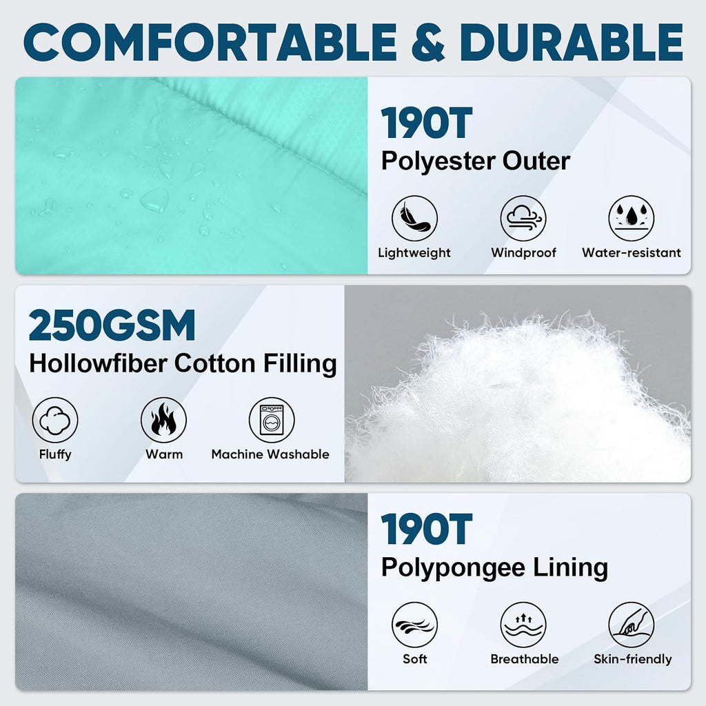 Sacos de Dormir para Adultos, Ultraligeros y Lavables a máquina, a Prueba de Agua para Senderismo, Camping y Mochila, para Clima Cálido y Frío, Esenciales de Camping para Viajar