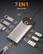 NOVOO, NH07D-168D, hub USB