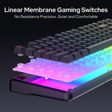 Redragon K526 PRO Teclado inalámbrico RGB para juegos, pantalla LED...