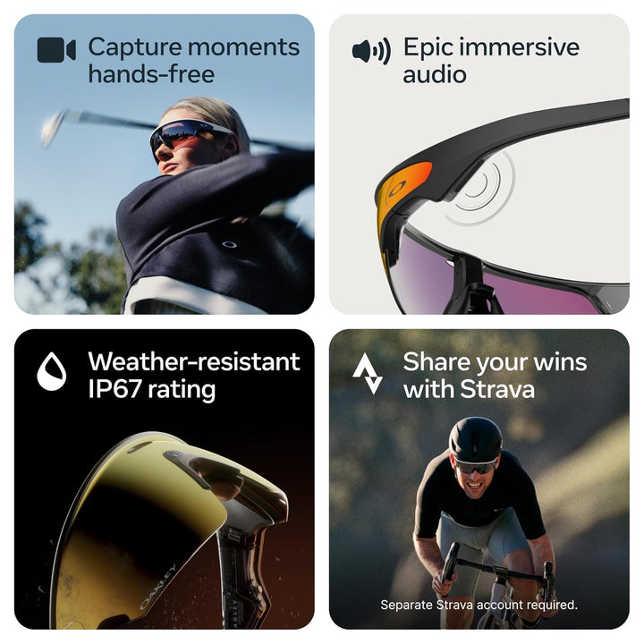 Oakley | Meta Vanguard with Meta AI, Audio, Photo, Video Compatibil...