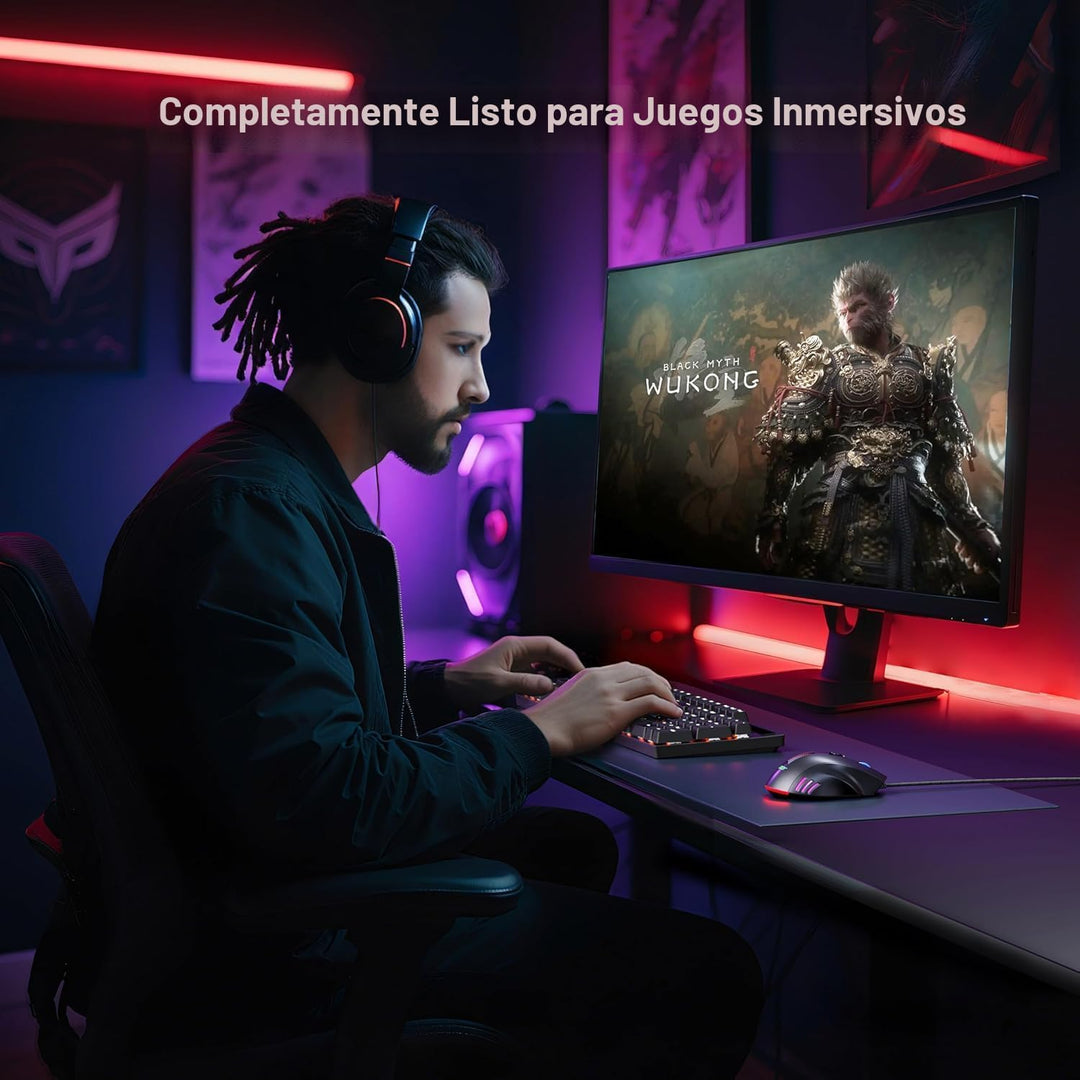 acer Ratón para juegos con cable, mouse ergonómico RGB de 12,800 DP...