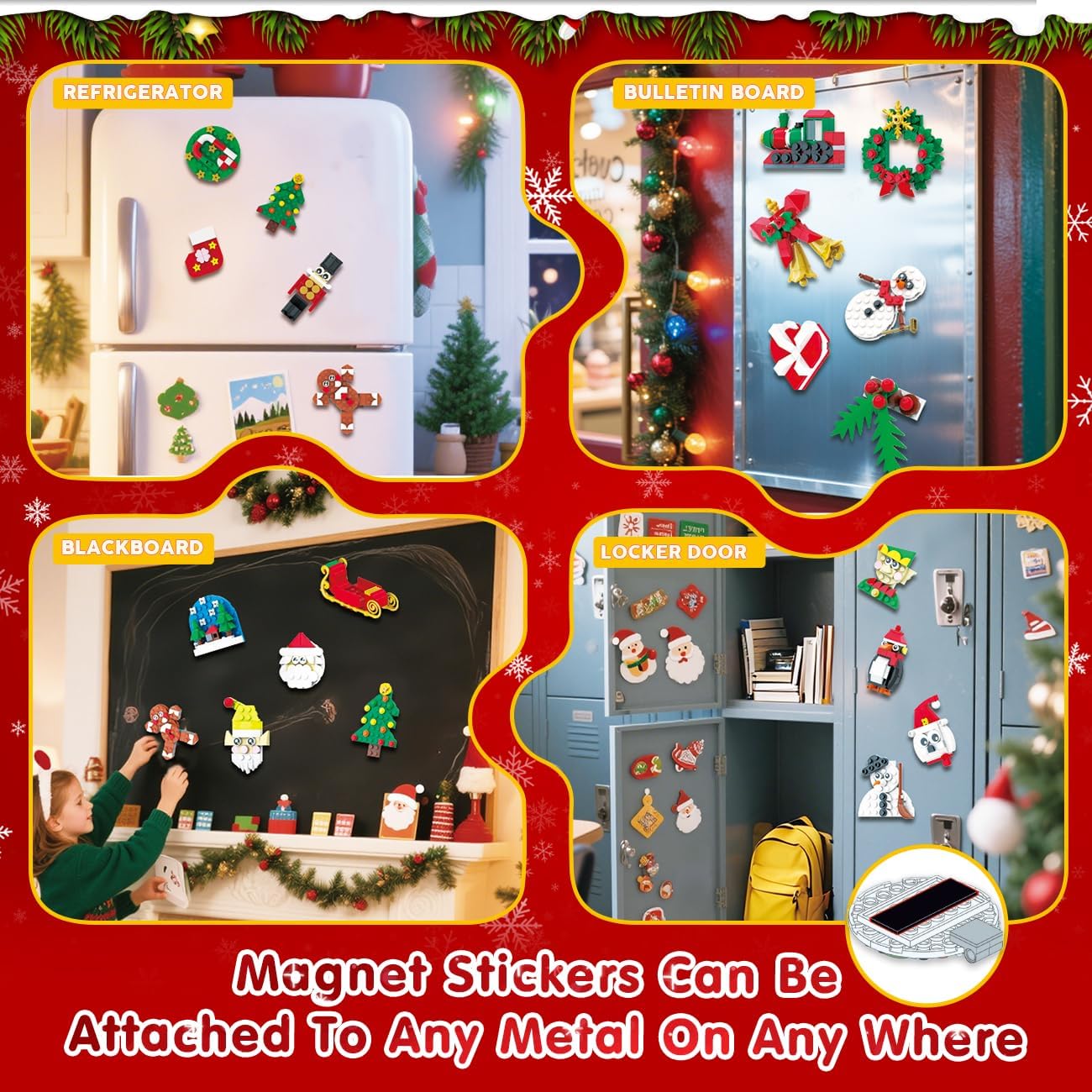 HOGOKIDS Calendario de Adviento adornos de Navidad juego