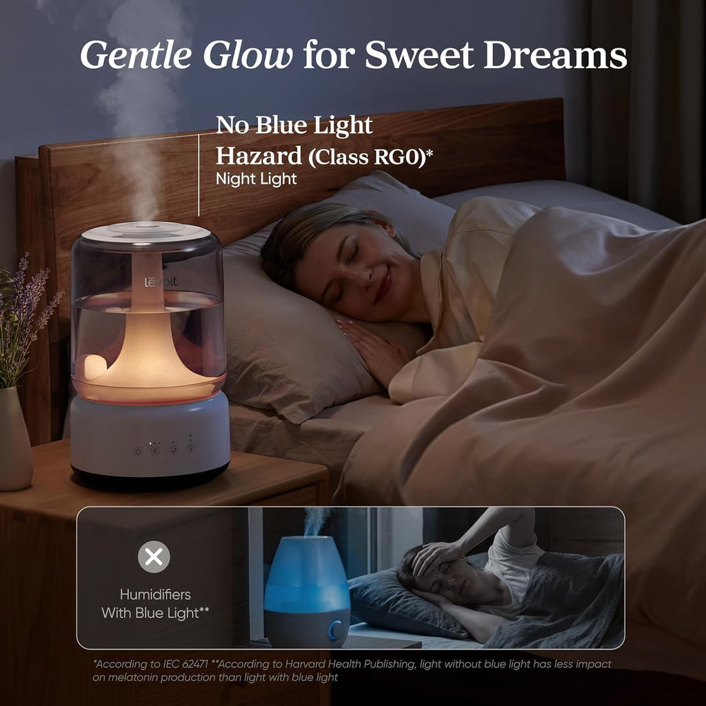 Levoit Humidificadores para dormitorio 4.2L relleno superior para