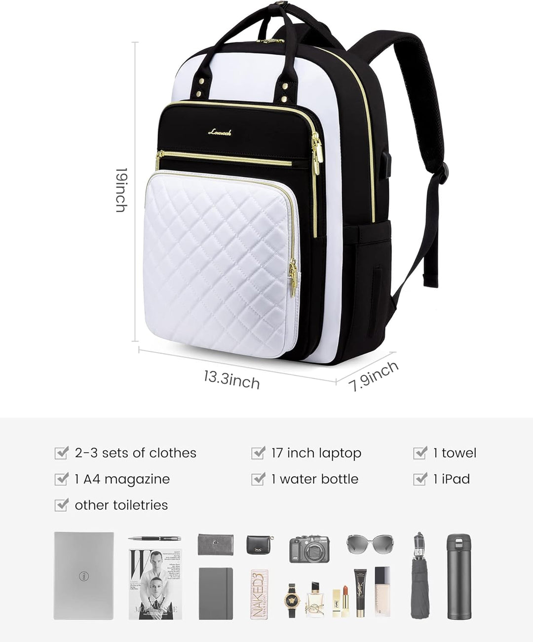 LOVEVOOK Mochila para computadora portátil para mujer, mochila para...