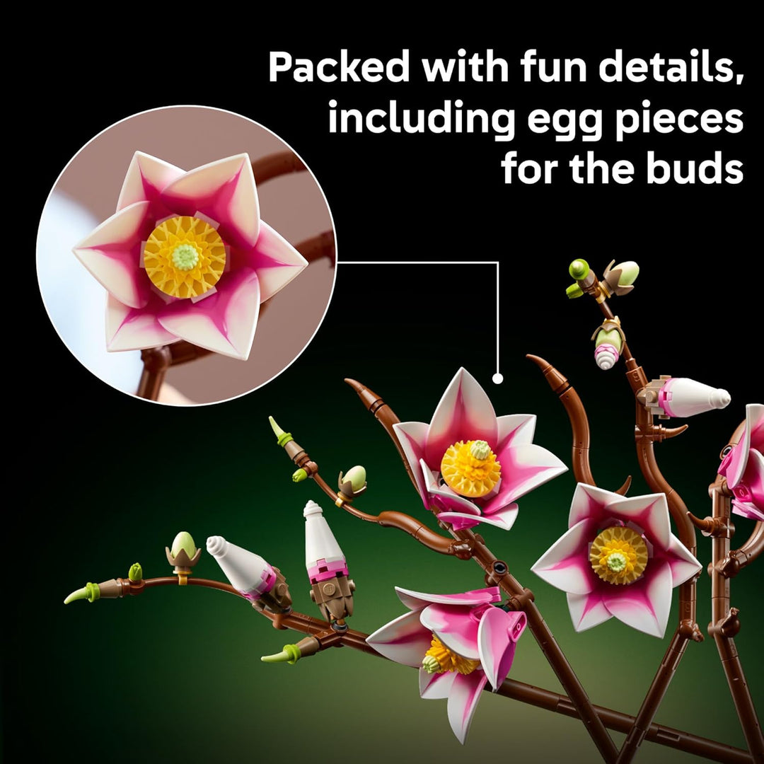 LEGO Botanicals Magnolia Branches - Juego de construcción para adul...