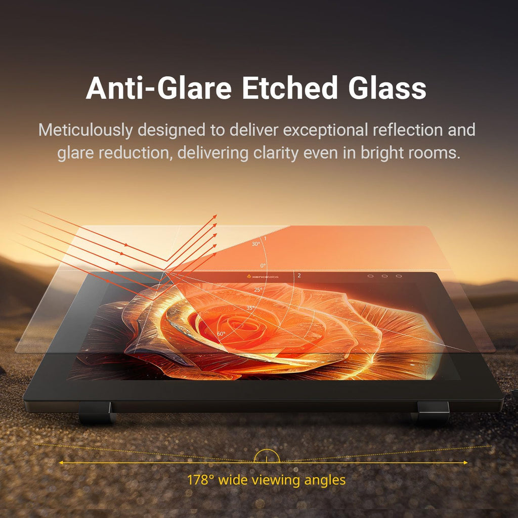 Xencelabs Pen Display 24, tableta de dibujo con monitor de pantalla 4K, visualización de dibujo gráfico 99% Adobe RGB con 40 teclas rápidas personalizables, 2 lápices sin batería, 8192 niveles de