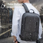 HK - Mochila para hombre, bolsa delgada para computadora portátil de 15,6