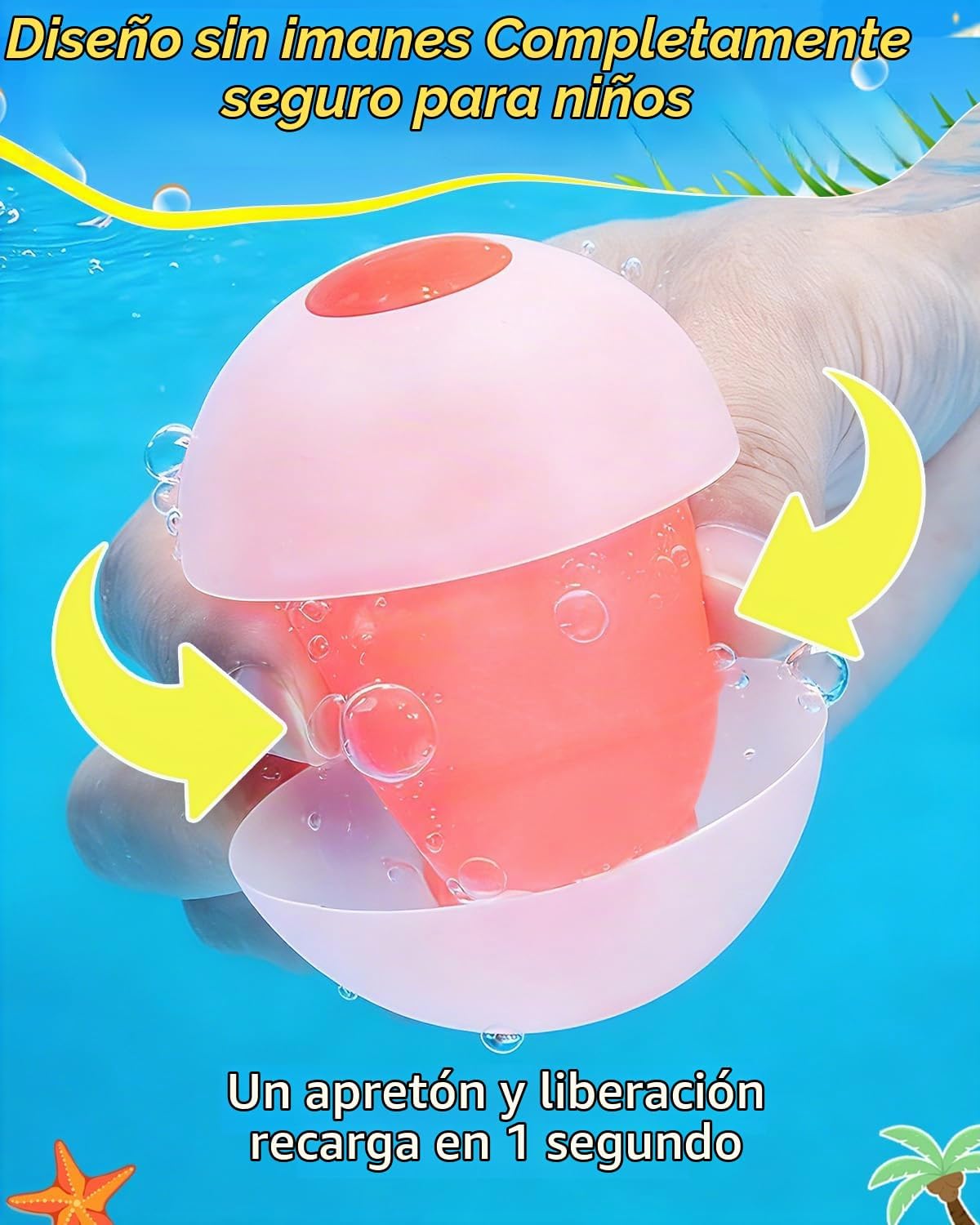 Globos de agua reutilizables, globos de bomba de agua autosellantes de llenado rápido, bola de agua de silicona recargable con bolsa de malla para juegos de verano para niños, playa al aire libre