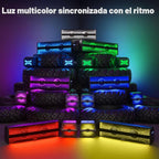 Ehaho Barra de sonido estéreo UTV de 2.1 canales (subwoofer) y altavoces, barra de sonido Bluetooth ATV de 16.9 pulgadas con luces RGB, altavoces impermeables para carrito de golf, barra de sonido