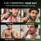 Cortadora de barba con bigote al vacío todo en uno para hombres y