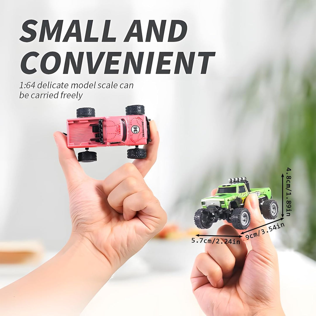 Flashstar Mini camión Rc, camión monstruo a escala 1:64, auto de co...