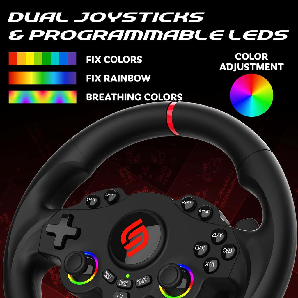 SUBSONIC Racing 220RS RGB Interruptor de Volante Gaming 2 PS4 Xbox y PC